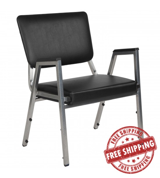 Flash Furniture XU-DG-60443-670-2-BV-GG HERCULES Series 1500 lb. Rated Black Antimicrobial Vinyl Bariatric Medical Reception Arm Chair with 3/4 Panel Back Flash Furniture XU-DG-60443-670-2-BV-GG HERCULES Series 1500 lb. Rated Black Antimicrobial Vinyl Bariatric Medical Reception Arm Chair with 3/4 Panel Back